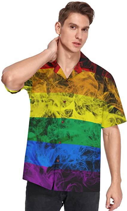 Lgbtq Hawaiian Shirts Short Sleeve Summer Beach/ Gift For Pride Month/ Hawaii Shirt For Gaymer