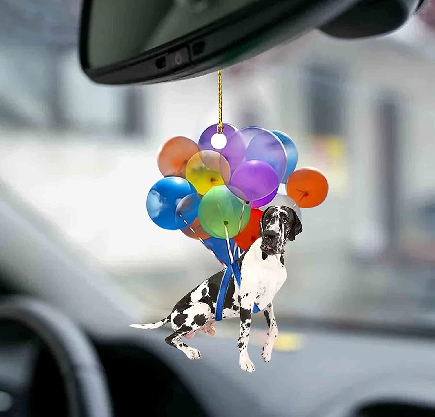Cute Great Dane Dog Fly With Bubbles Car Hanging Ornament Dog Ornament Coolspod