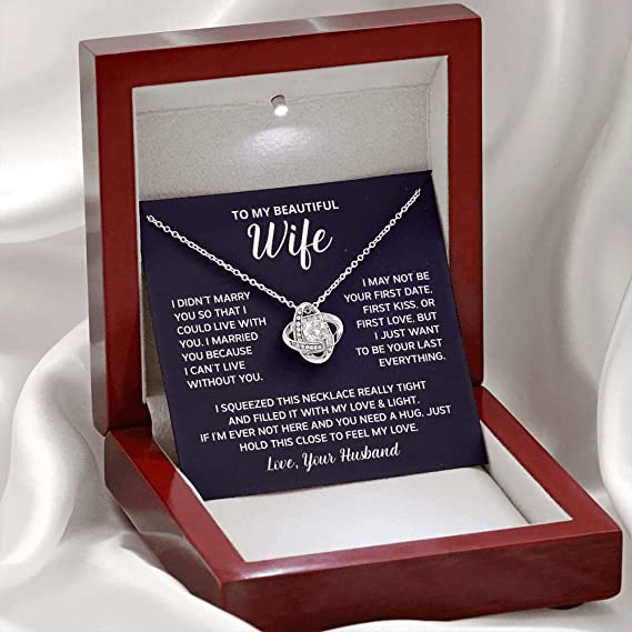 Wife Necklace Gifts From Husband/ Valentine''s day gift for wife/ Anniversary Jewelry For Wife/ Wife Birthday Gifts