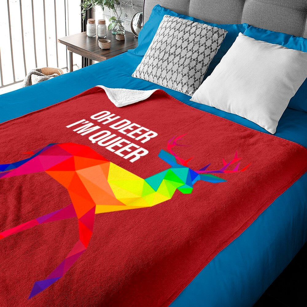 Queer Gift Blanket For Queer/ Oh Deer I
