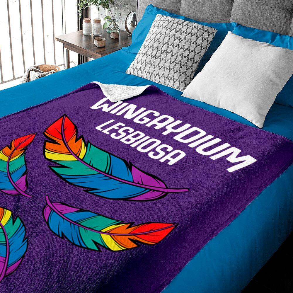 Lgbt Pride Blankets Funny Lesbian Love Wingaydium Blanket Gift For Gay/ Gaymer gift