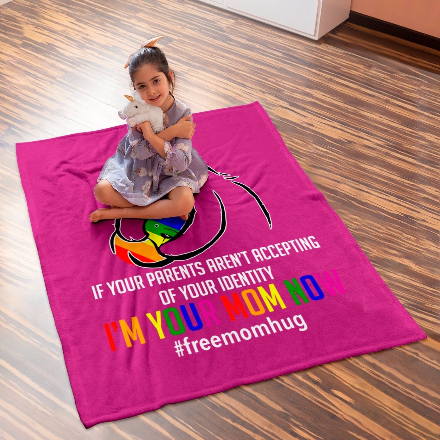Lgbtq Blankets/ I''m Your Mom Now/ Lgbt Free Hugs Support Pride Mom Hugs Blanket Gift For Gay