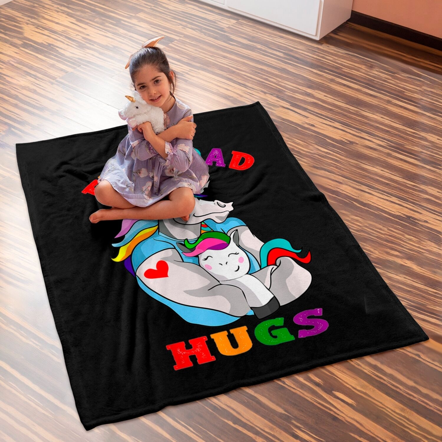 Free Dad Hugs Lgbt Gay Pride Baby Blanket/ Gift For Dad Gaymer/ Gift For Gay Man