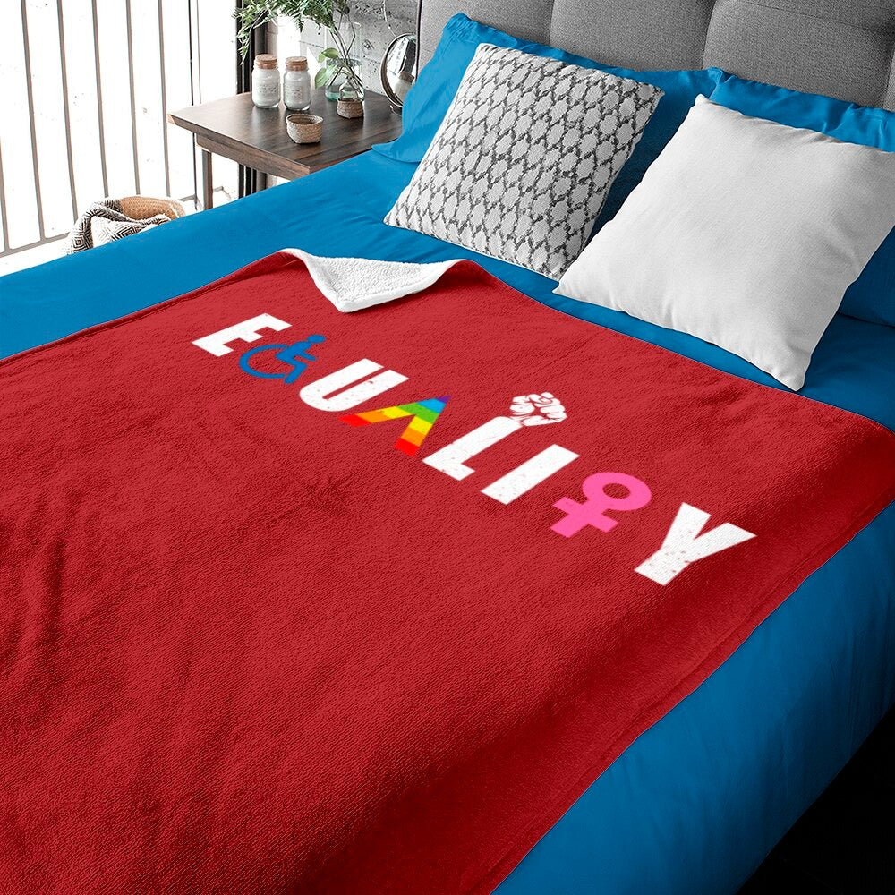 Equality Lgbtq Gay Pride Blanket Proud Ally Rainbow Blanket/ Gift For Equality Pride Gift