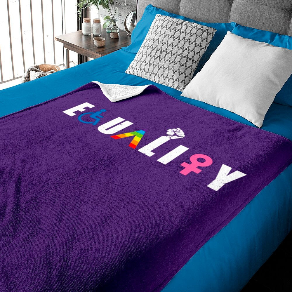 Equality Lgbtq Gay Pride Blanket Proud Ally Rainbow Blanket/ Gift For Equality Pride Gift