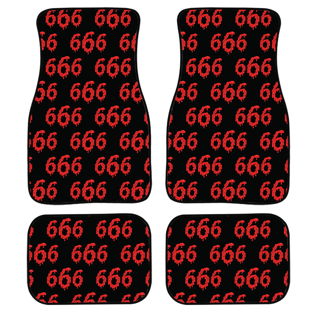 666 Satan Pattern Print Front And Back Car Floor Mats/ Front Car Mat