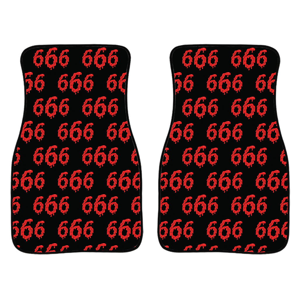 666 Satan Pattern Print Front And Back Car Floor Mats/ Front Car Mat