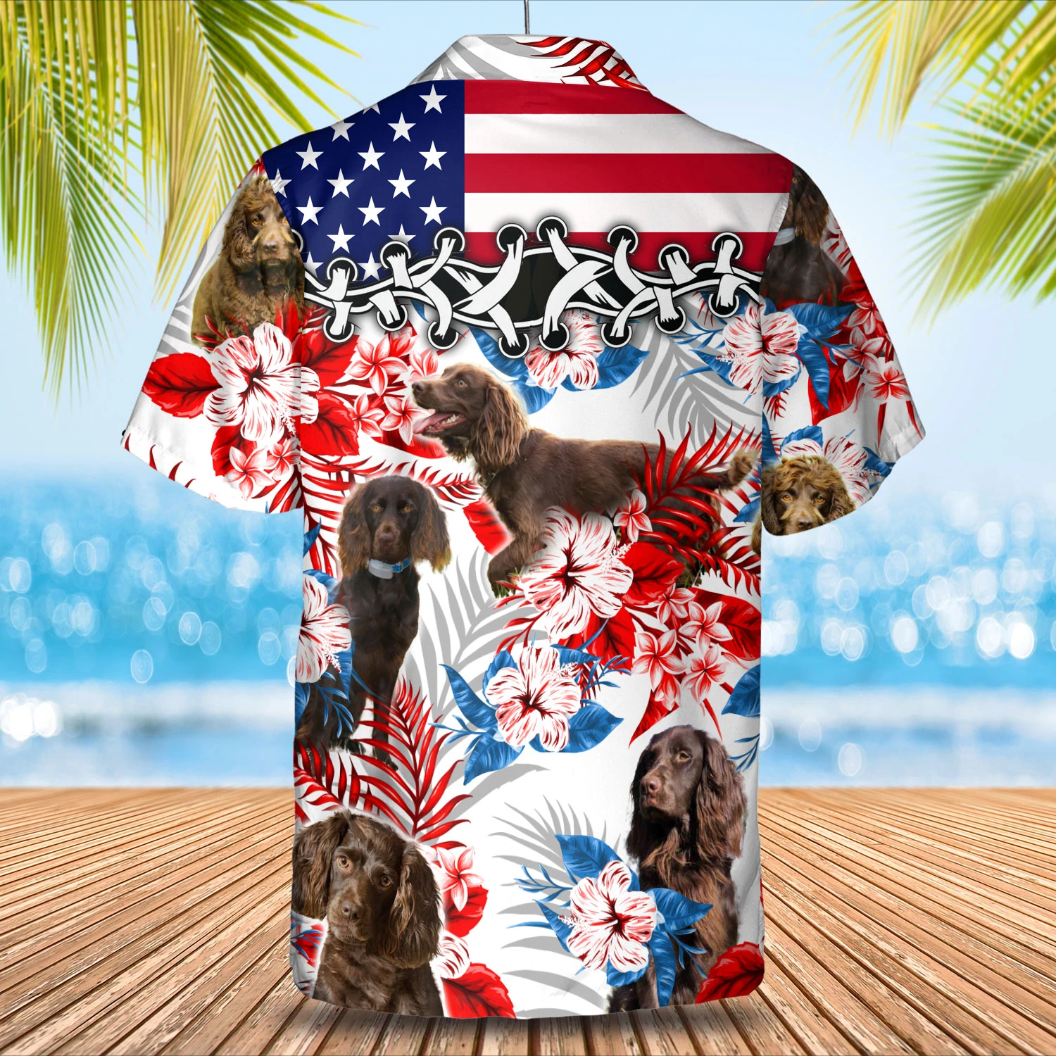 Boykin Spaniel Hawaiian Shirt/ Dog Summer aloha shirt/ Men Hawaiian shirt/ Women Hawaiian shirt
