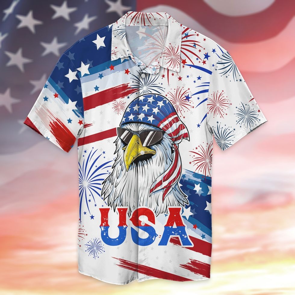 Independence Day Patriotic Hawaiian Shirts For Men And Woman/ 4Th Of Jul Hawaii Shirt Gifts