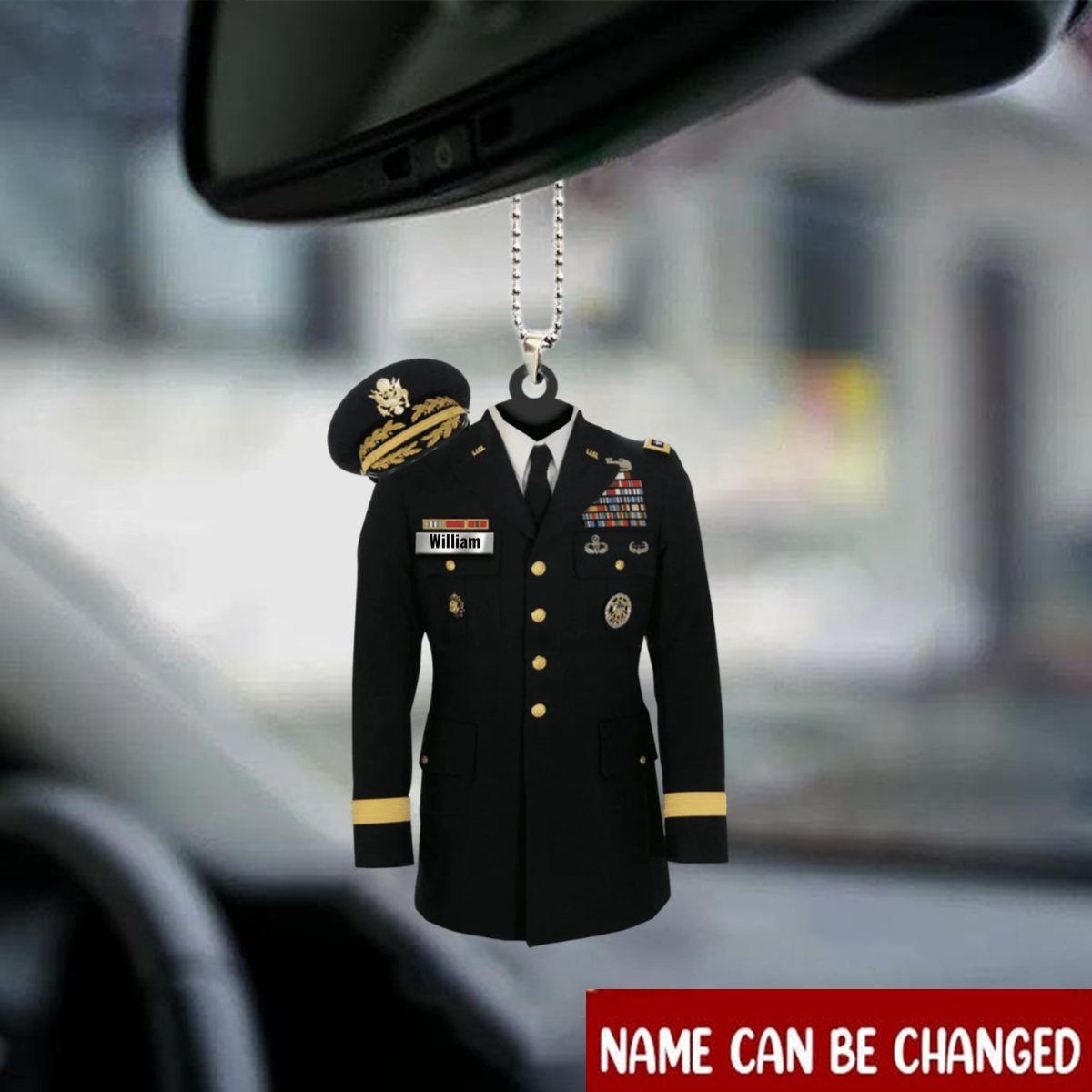 Male Army Uniform Personalized Acrylic Ornament/ Women Army Car Ornament