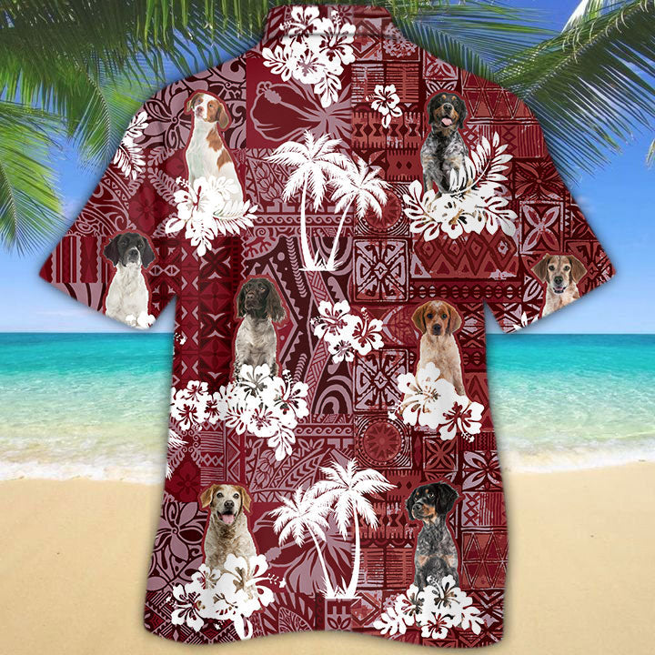 Brittany Spaniel Hawaiian Shirt/ Dog All Over Printed Hawaiian Shirt Summer