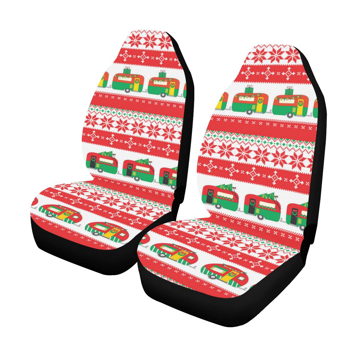 Camper Camping Ugly Christmas Car Seat Cover/ Front Seat Cover For Cars