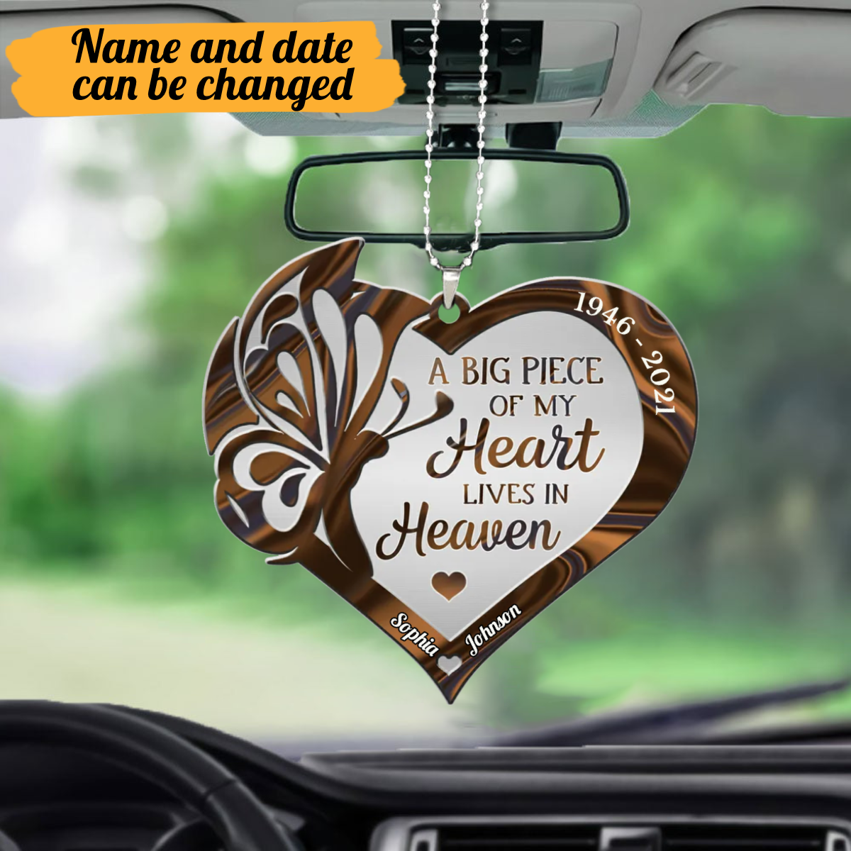 Personalized A Big Piece Of My Heart Lives In Heaven Acrylic Ornament