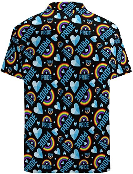 Gay Pride Hawaiian Shirt/ Rainbow Hawaiian Shirt/ Rainbow Pride Clothing For Lesbian/ Gay Man/ Lgbt Gift