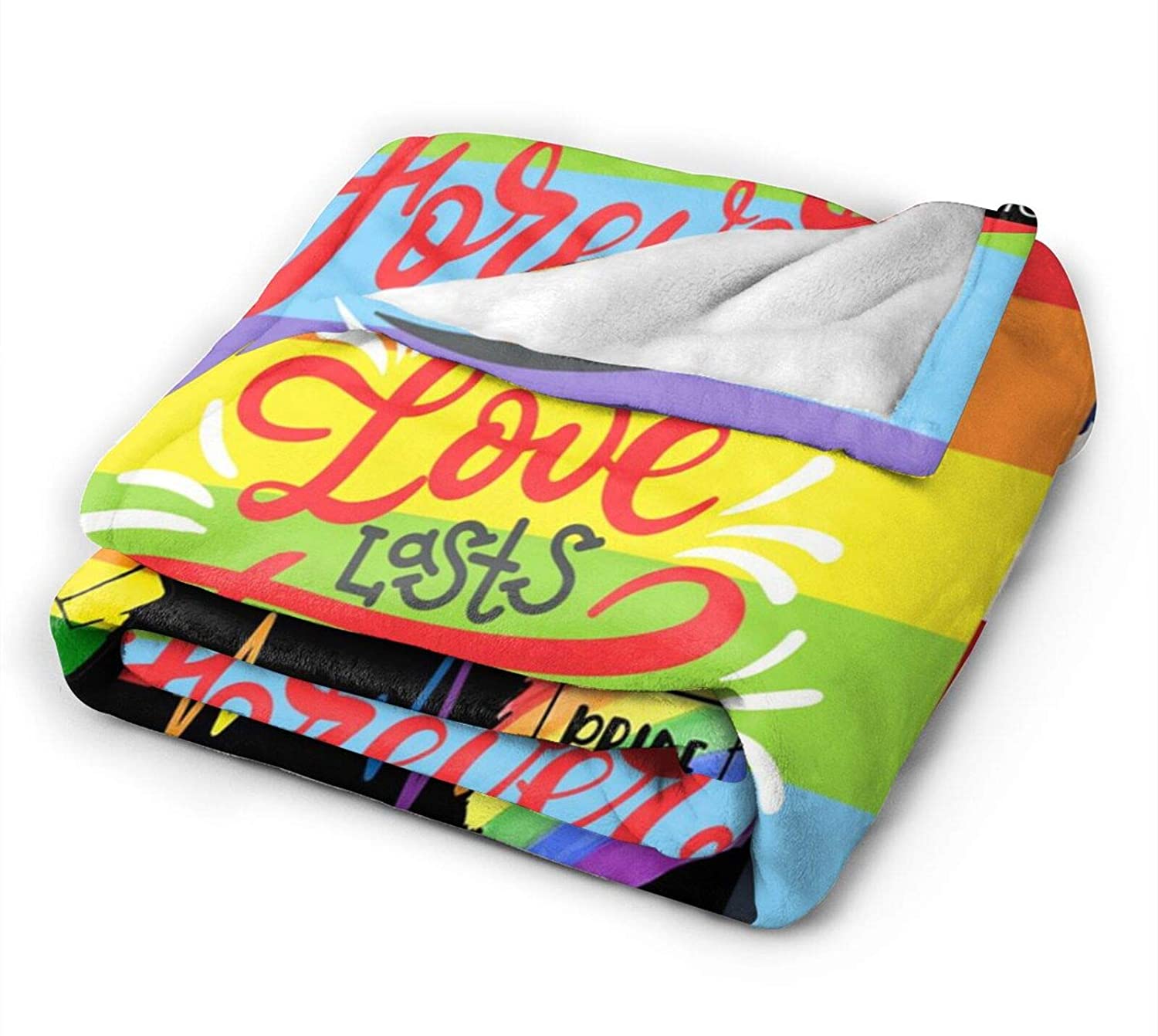 Throw Blankets Lgbt Gay Pride Flannel Fleece Blanket For Couch Outdoors/ Christmas Lgbt Gifts/ Pride Lgbt Gifts