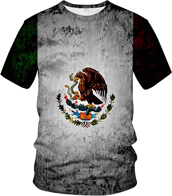 Coolspod Mexican Tshirt Mexico Flag 3D All Over Print Fashion For Him