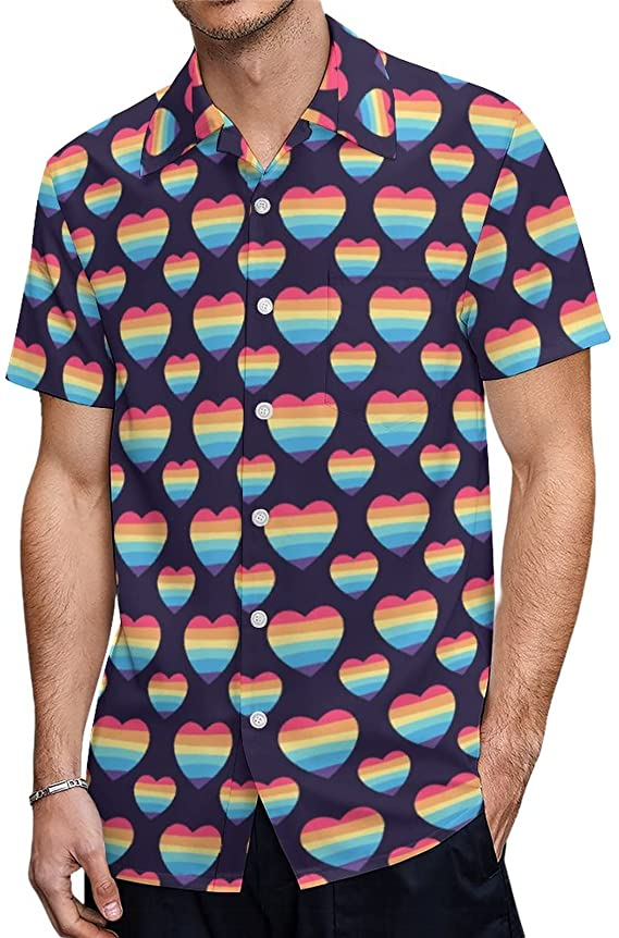 Gay Hawaiian Shirts/ Gay Pride Hawaiian Shirt/ Hawaiian Shirts For Women/ Pride Hawaii Shirt