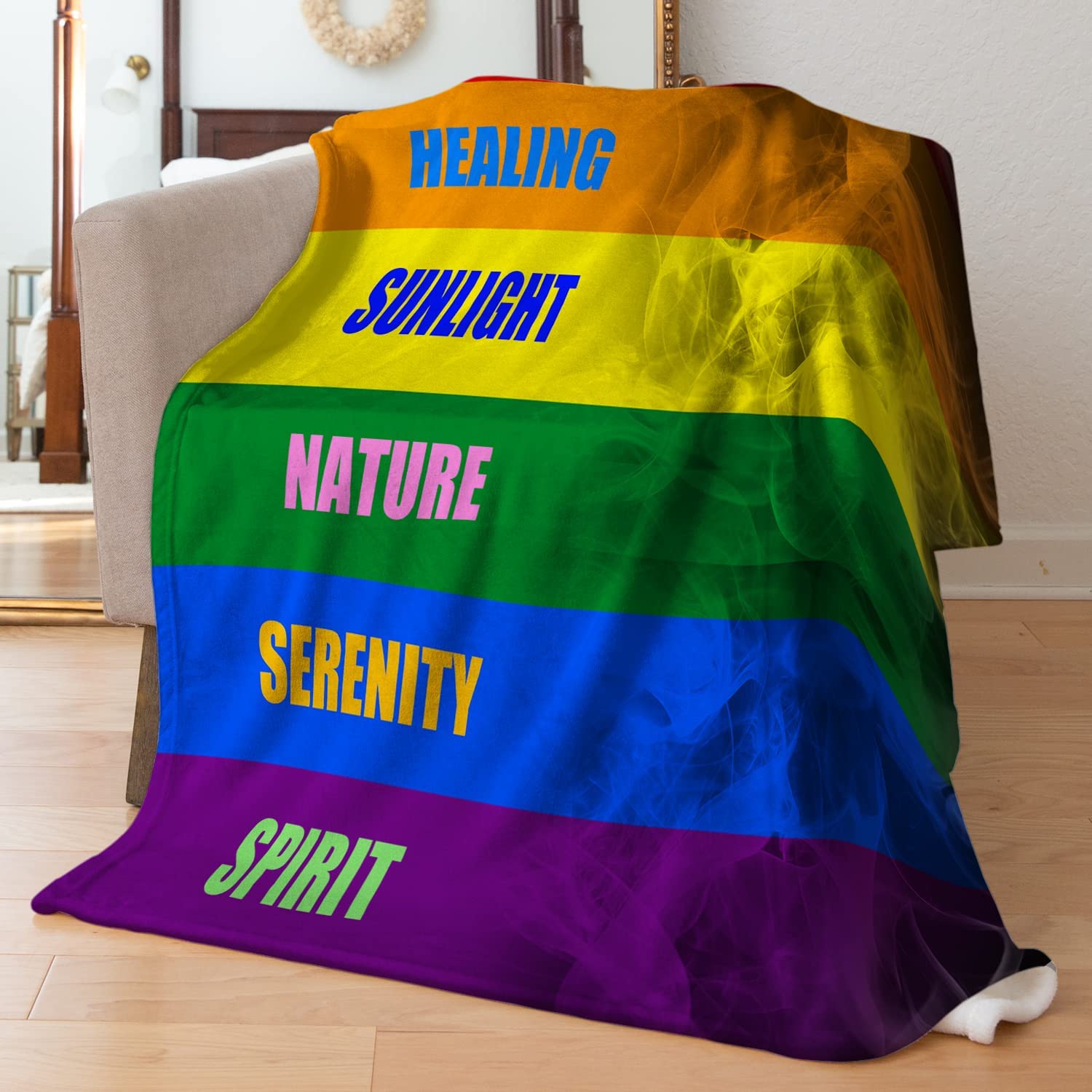 Lgbt Gay Pride Soft Blanket Microfiber Plush Blanket Gifts For Lgbt Warm Cozy Fuzzy Throw Blanket For Bed And Couch