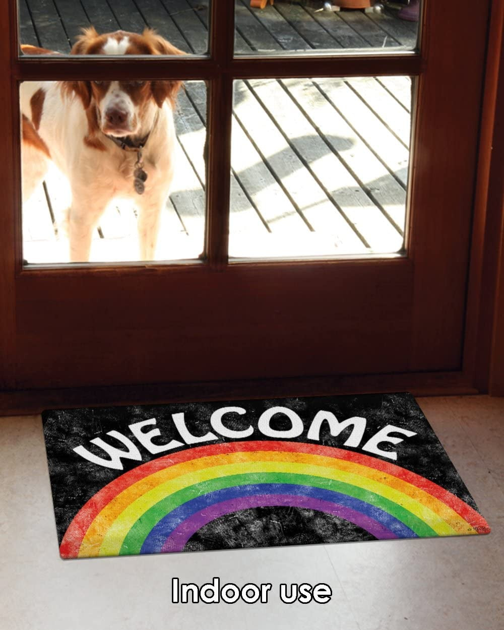 Welcome Pride Door Mat Rainbow Color Lgbt Mat/ Lesbian Doormat Gay Door Mat Gift