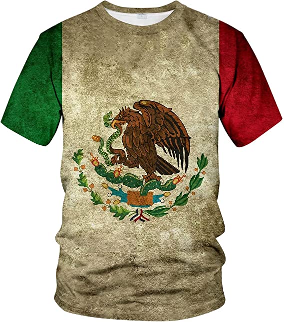 Coolspod Mexican Tshirt Mexico Flag 3D All Over Print Fashion For Him
