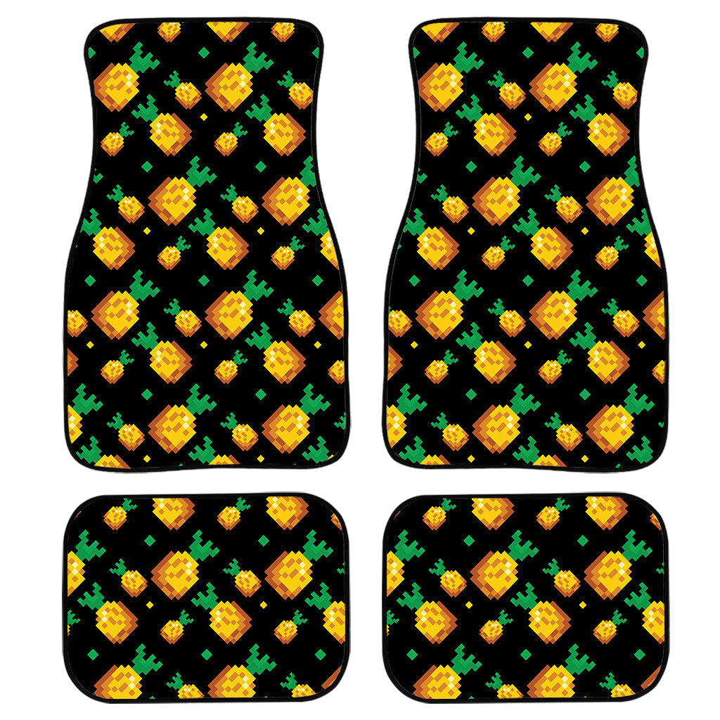 8-Bit Pixel Pineapple Print Front And Back Car Floor Mats/ Front Car Mat