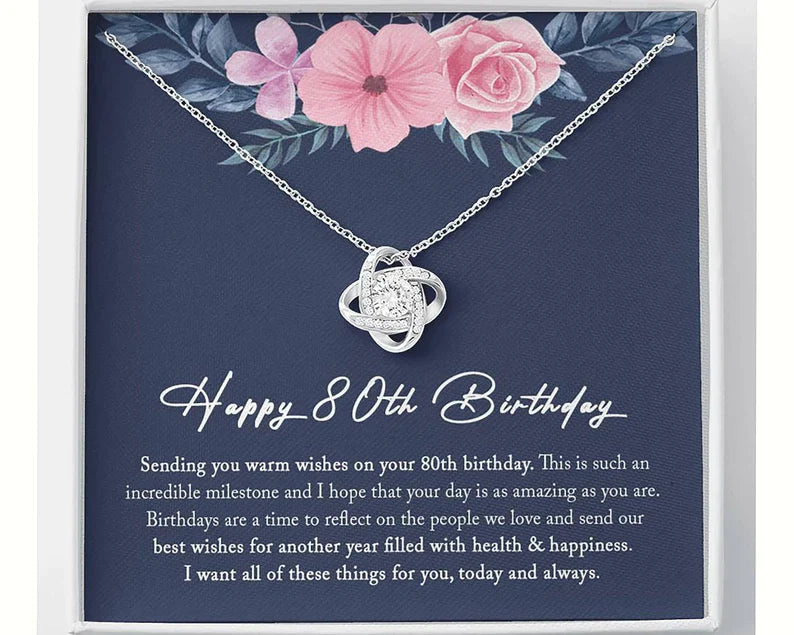 80th Birthday Gift for Women/ 80th Birthday Gift for Mom/ 80th Birthday Necklace/ 80 Year Old Birthday Gift