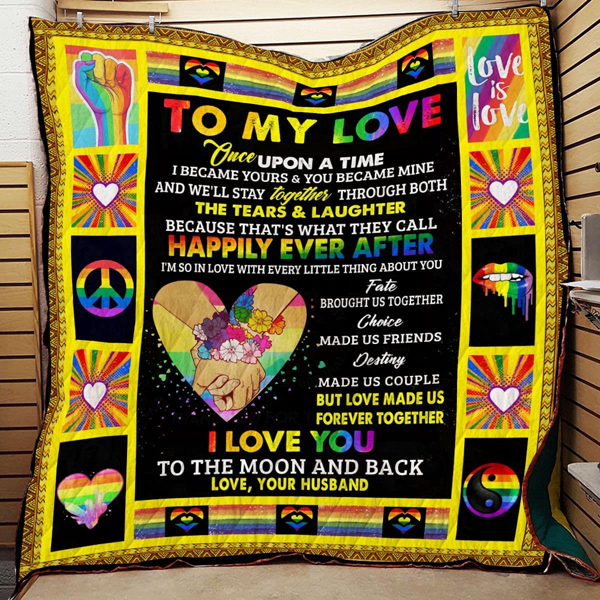 To My Love Blankets For Gays Lesbians Couples Blankets Gay Lovers Lesbian Lovers Gifts/ Pride Blanket