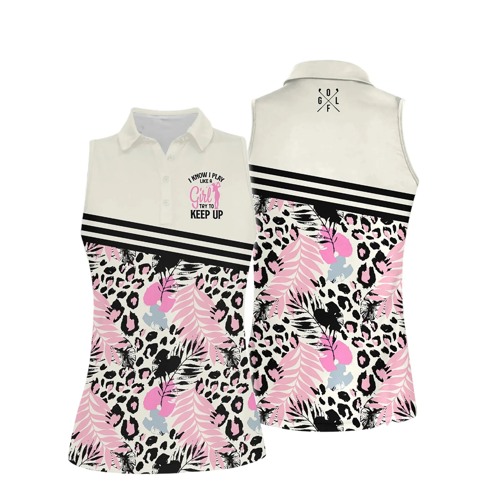 Try To Keep Up Women Short Sleeve Polo Shirt Sleeveless Golf Polo Shirt
