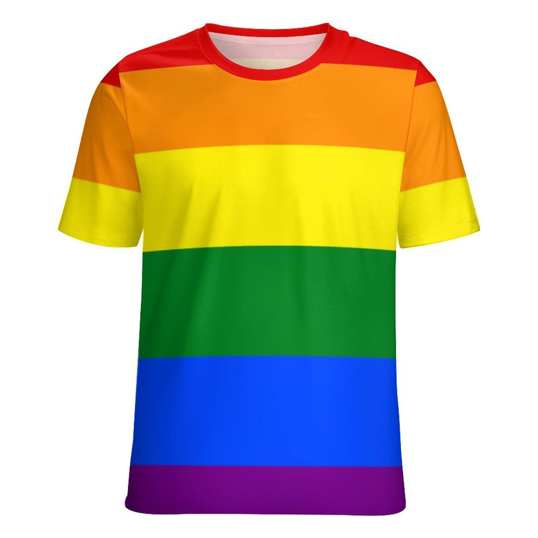 Lgbt Lesbian Homosexual Gay Pride Rainbow Colors Short Sleeve Shirt Women Plus Size Blouse Tunics Tops