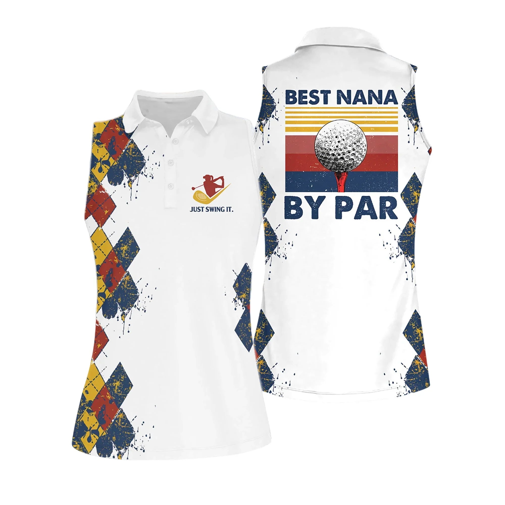 Personalized Best Nana By Par Women Short Sleeve Polo Shirt/ Mother''s day gift/ Grandma gift
