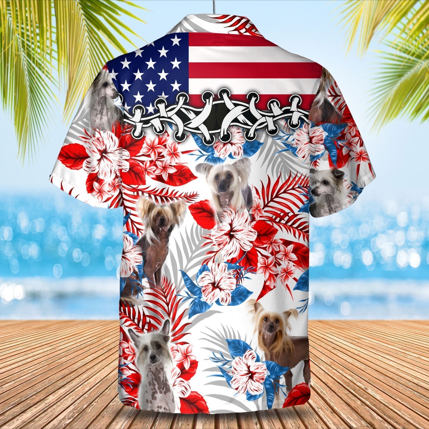 Chinese Crested Hawaiian Shirt -  Gift for Summer/ Summer aloha shirt/ Hawaiian shirt for Men and women