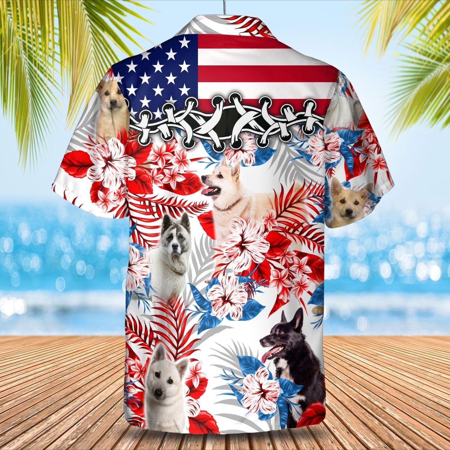 Norwegian Buhund Hawaiian Shirt - Summer aloha shirt/ Hawaiian shirt for Men and women
