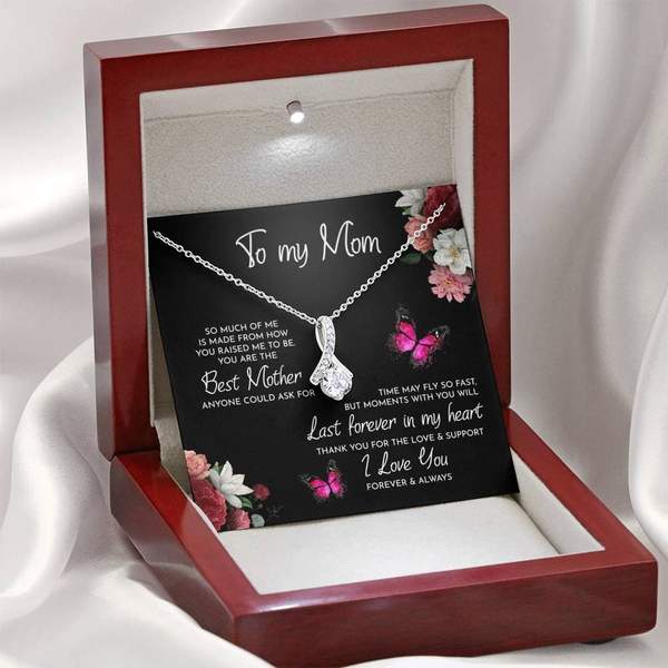 To My Mom Necklace Thank You For The Love And Support Alluring Beauty Necklace