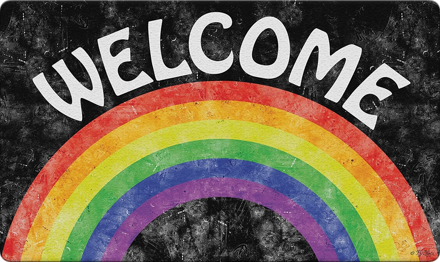 Welcome Pride Door Mat Rainbow Color Lgbt Mat/ Lesbian Doormat Gay Door Mat Gift