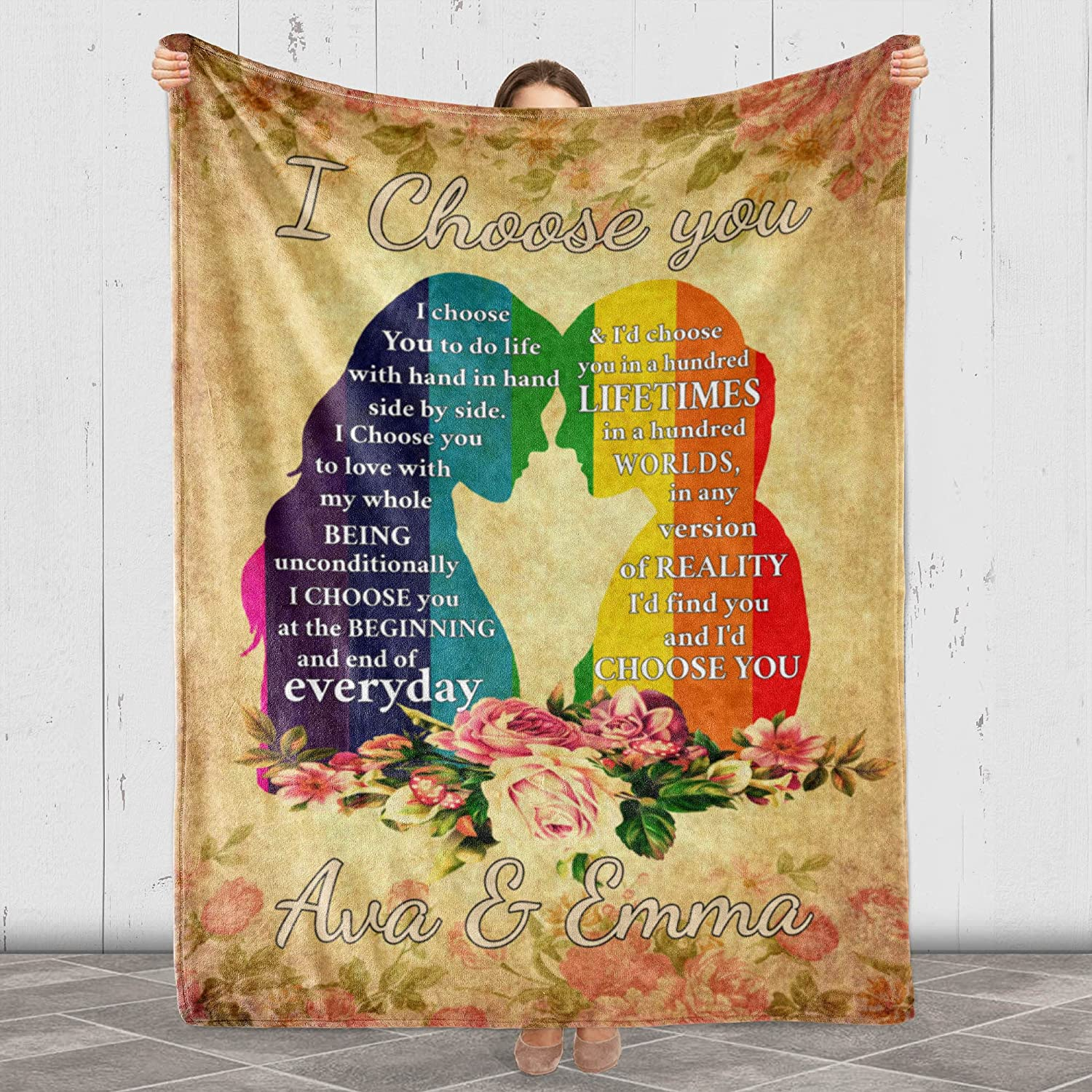 Custom Lgbt Blanket Love Has No Gender/ Gift For Gay On Christmas Birthday Lesbian Gift/ Gay Lesbian Pride Fleece Blanket/ Printed In Usa