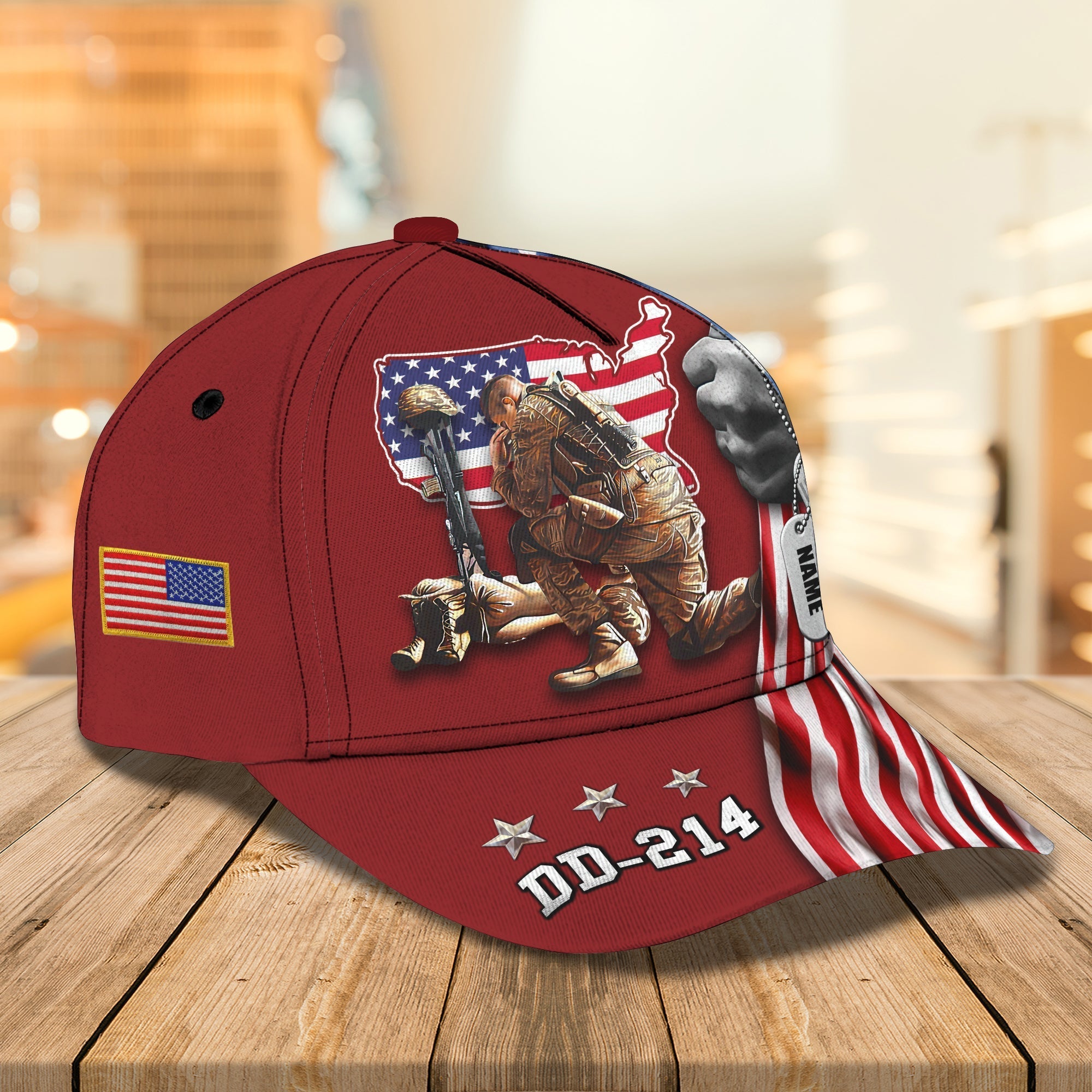 Custom 3D Baseball Cap Hat For Veteran/ Dd 214 Cap Hat/ Us American Veteran Classic Cap Hat