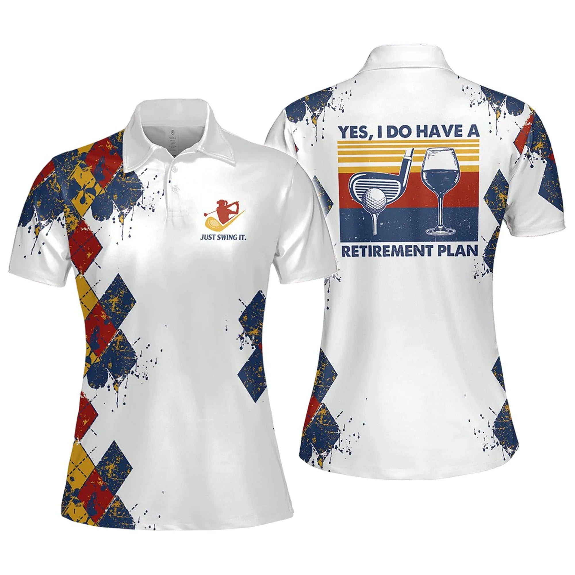 Yes I Do Have A Retirement Plan Women Short Sleeve Polo Shirt
