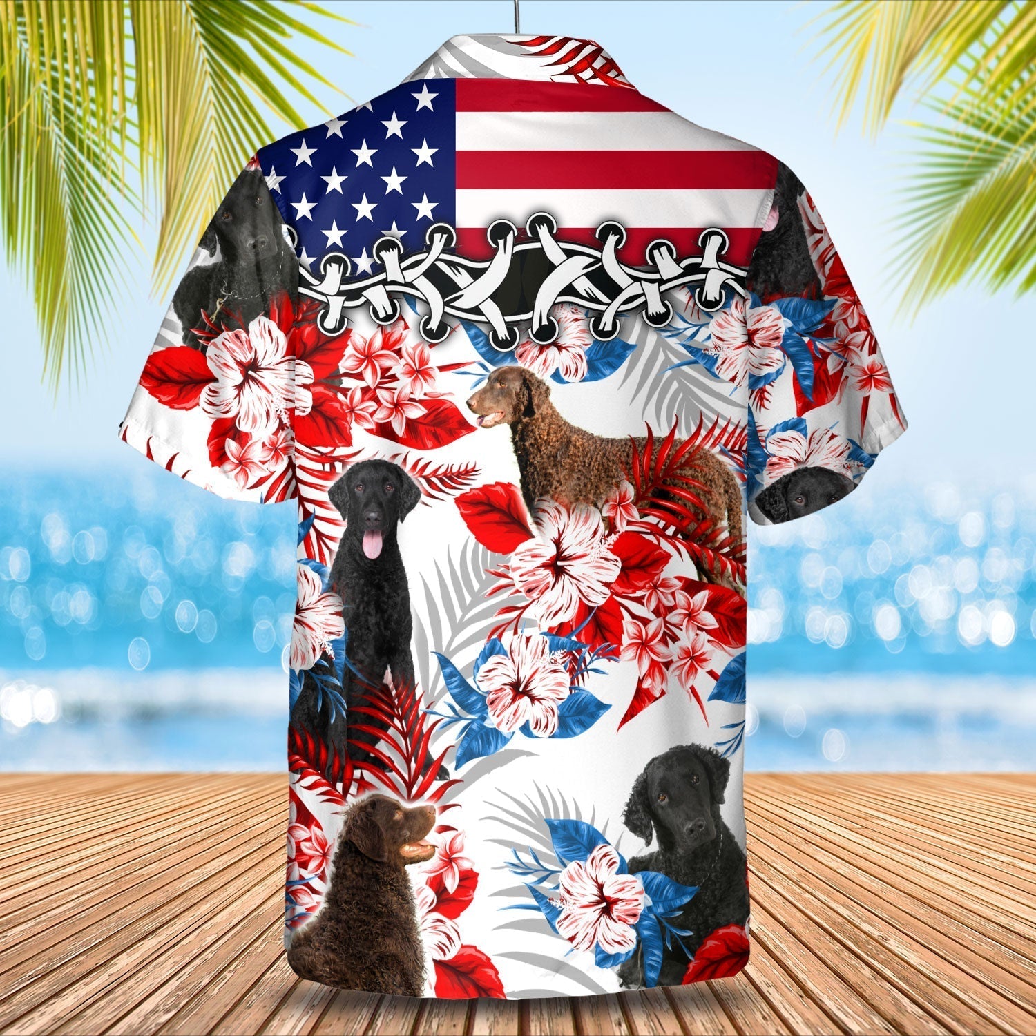 Curly-Coated Retriever Hawaiian Shirt - Summer aloha shirt/ Hawaiian shirt for Men and women