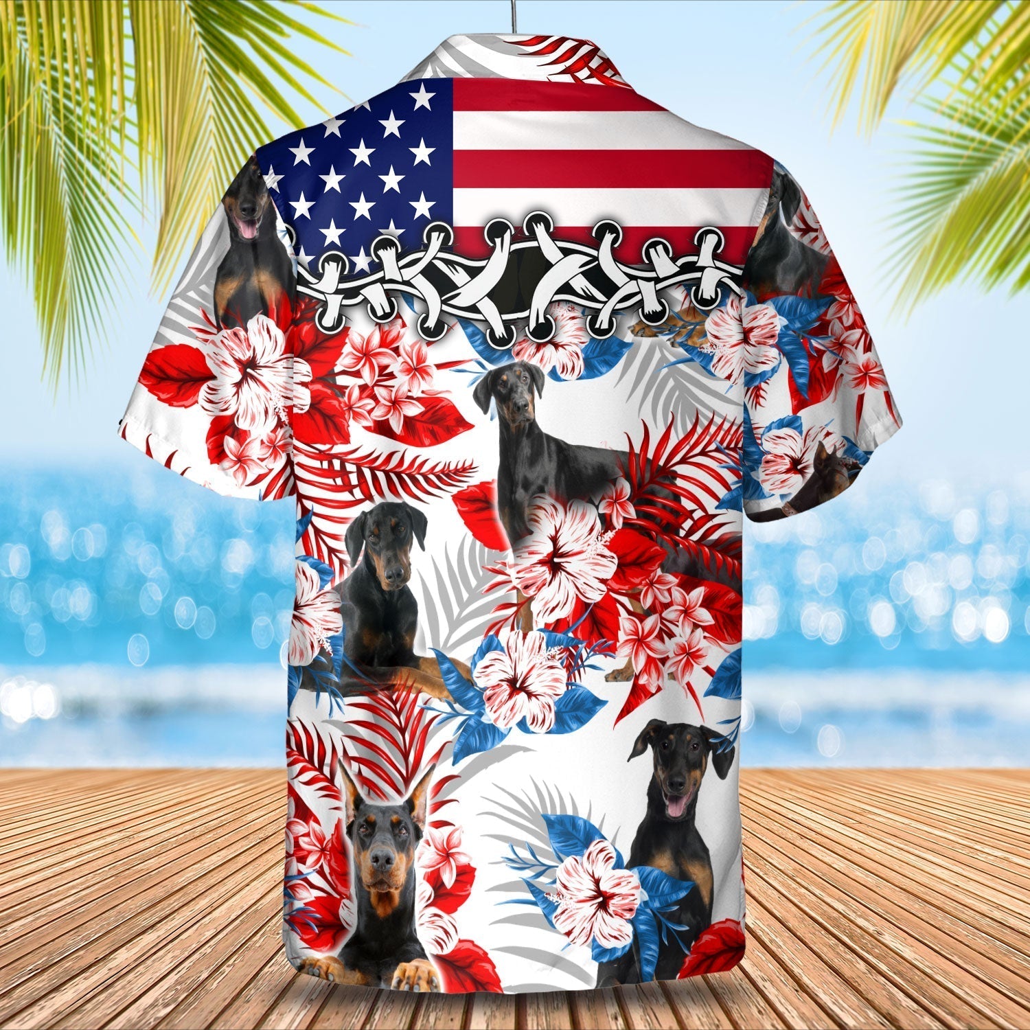 Doberman Pinscher Hawaiian Shirt - Summer aloha shirt/ Hawaiian shirt for Men and women