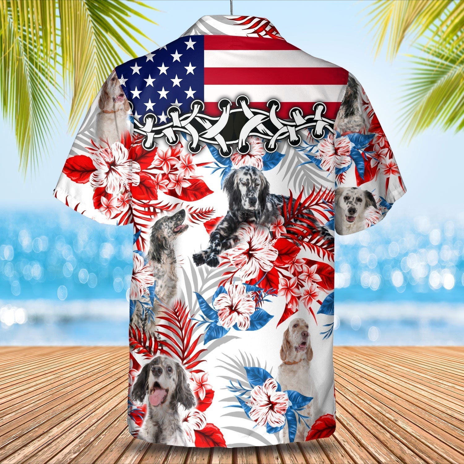 English Setter Hawaiian Shirt - Summer aloha shirt/ Hawaiian shirt for Men and women