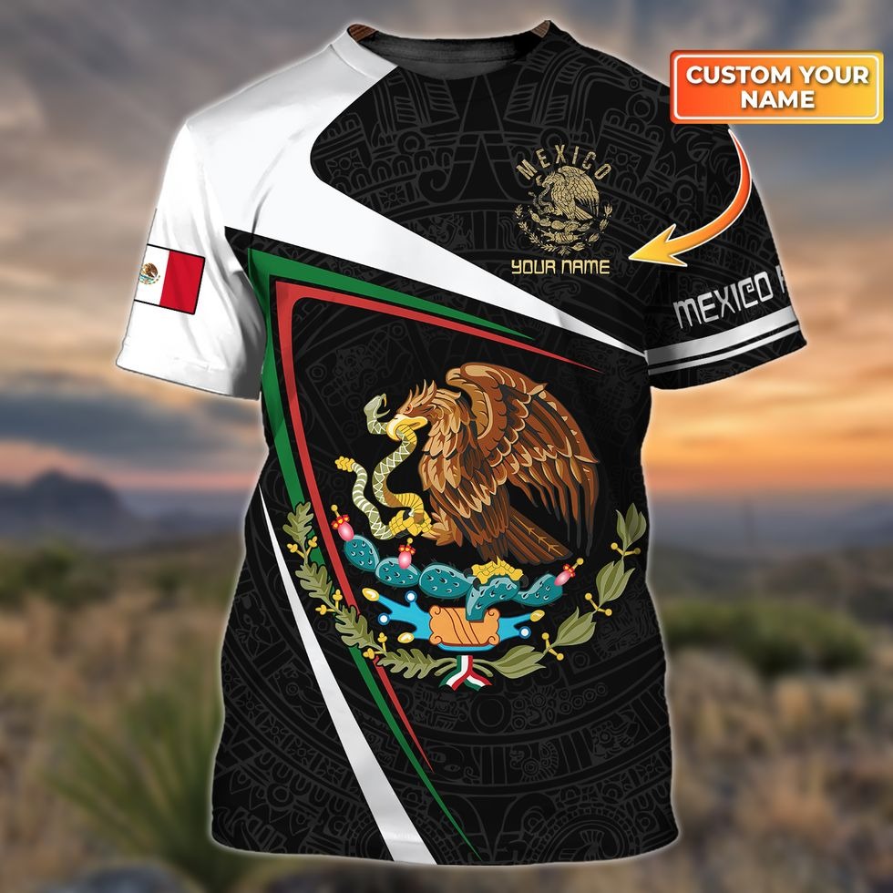 Personalized Mexicano T Shirt/ Mexico Golden Eagle And Snake Shirts/ Mexico Shirt To My Husband/ Mexico Present