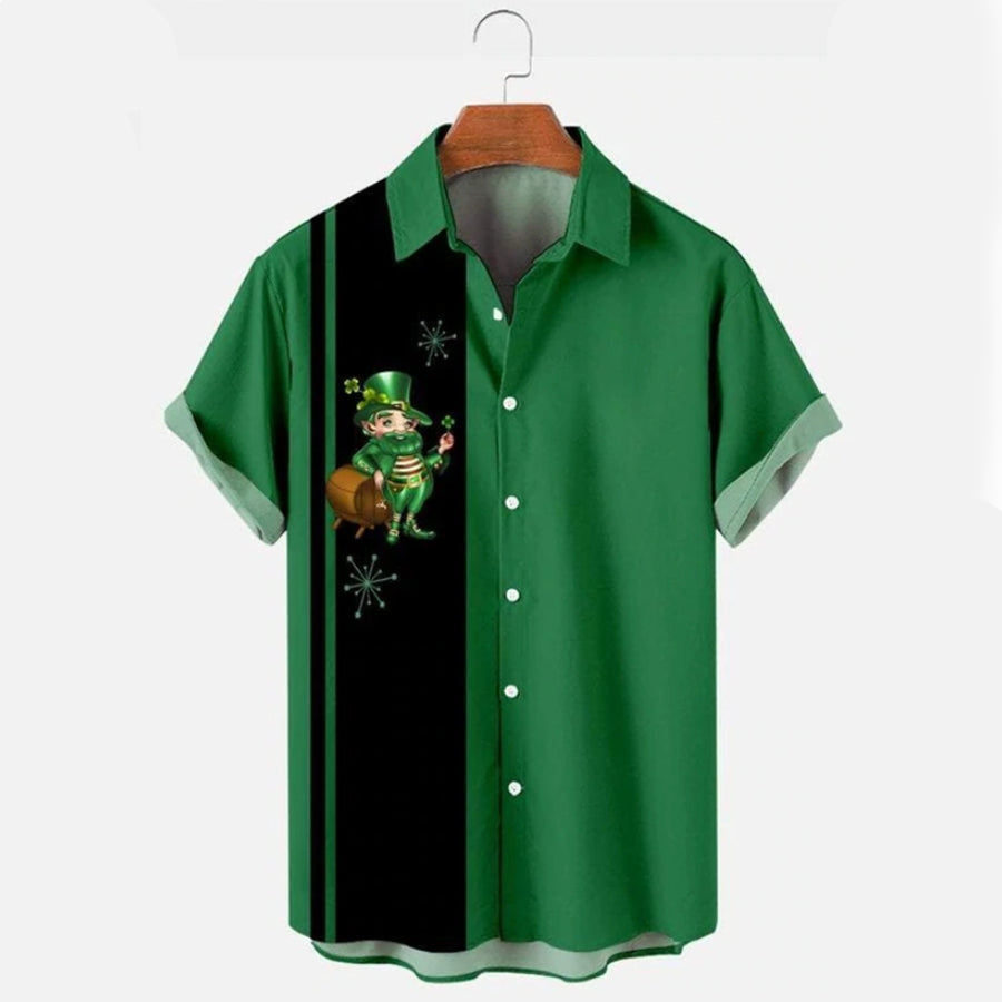 Shenanigans St. Patrick''s Day Clover hawaiian shirt/ Lucky Patrick''s day/ Irish hawaiian shirt