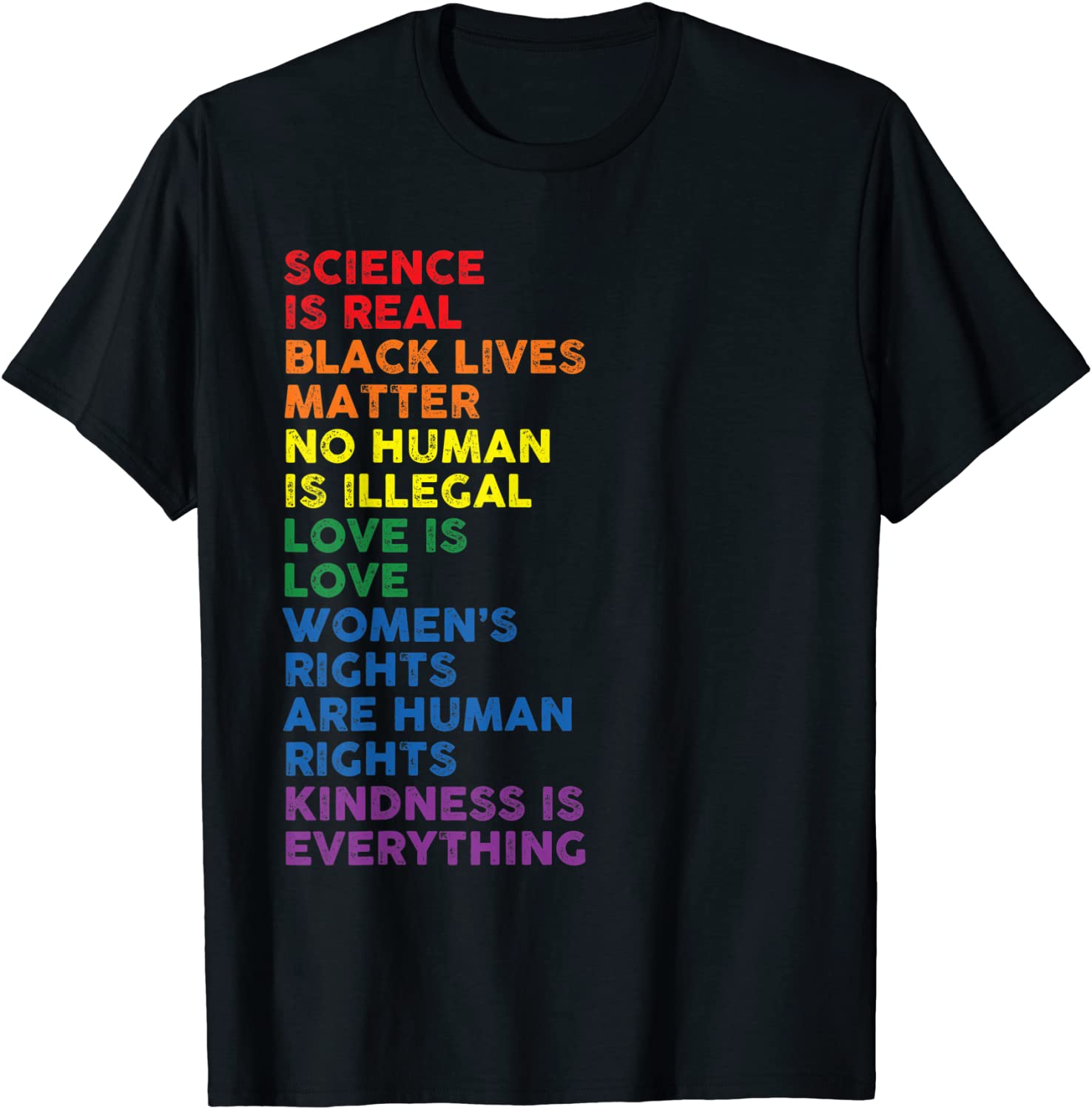 Transgender Shirt/ Gay Pride Science Is Real Black Lives Matter Love Is Love T-Shirt
