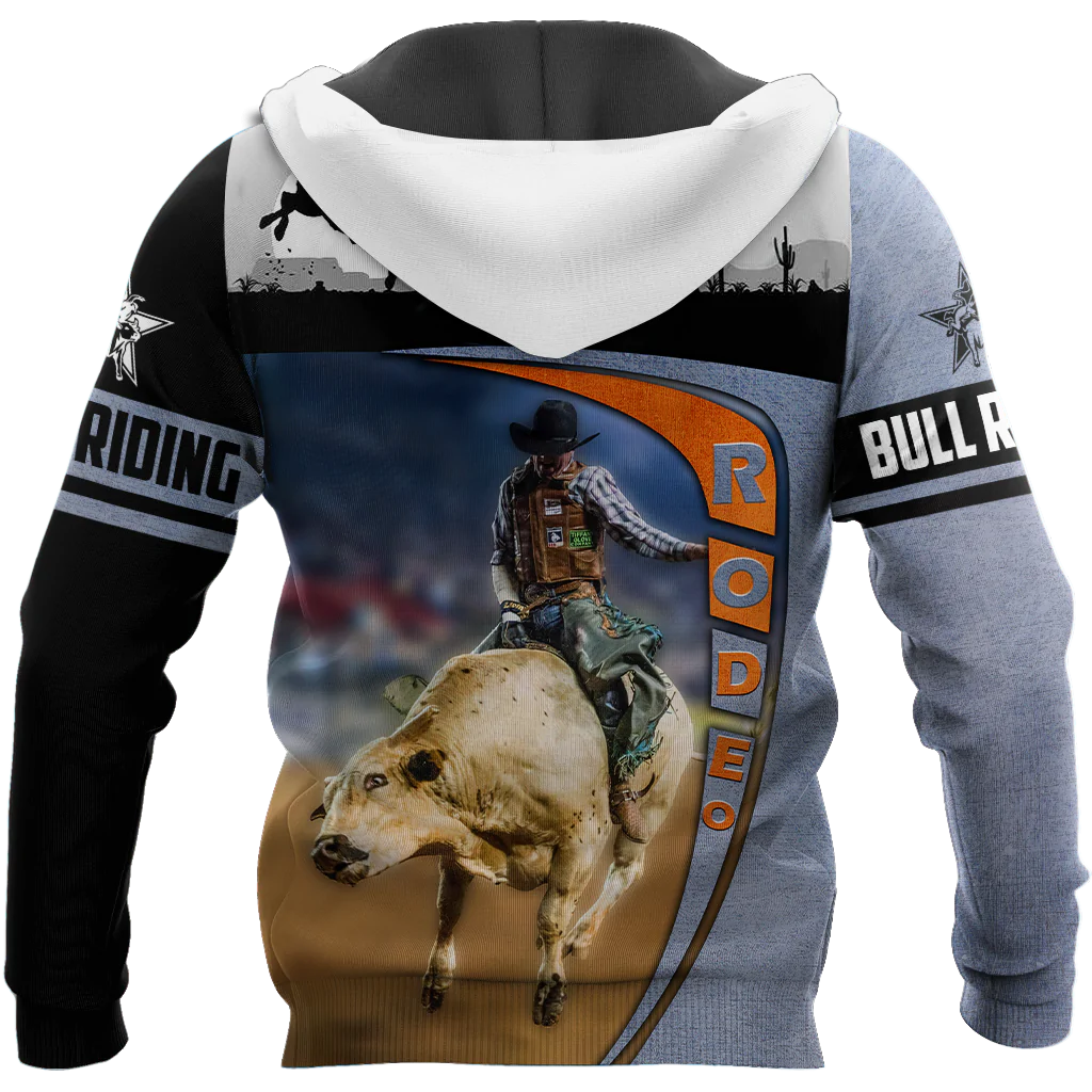 Personalized Name Bull Riding Unisex Hoodies Desert/ Bull Hoodie/ Riding Hoodie