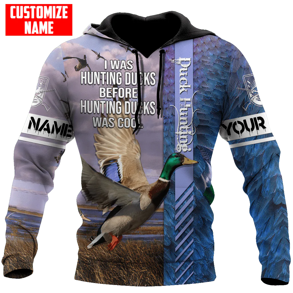 Customized Name Duck Hunting Hoodie Klan/ Cool Hunting Duck Hoodies For Men And Women