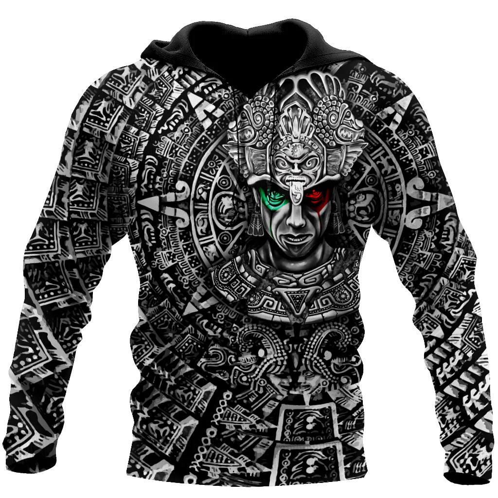 3D Full Print Aztec Warrior Mexican Hoodie/ Sublimation Aztec Warrior On Hoodie For Men And Women