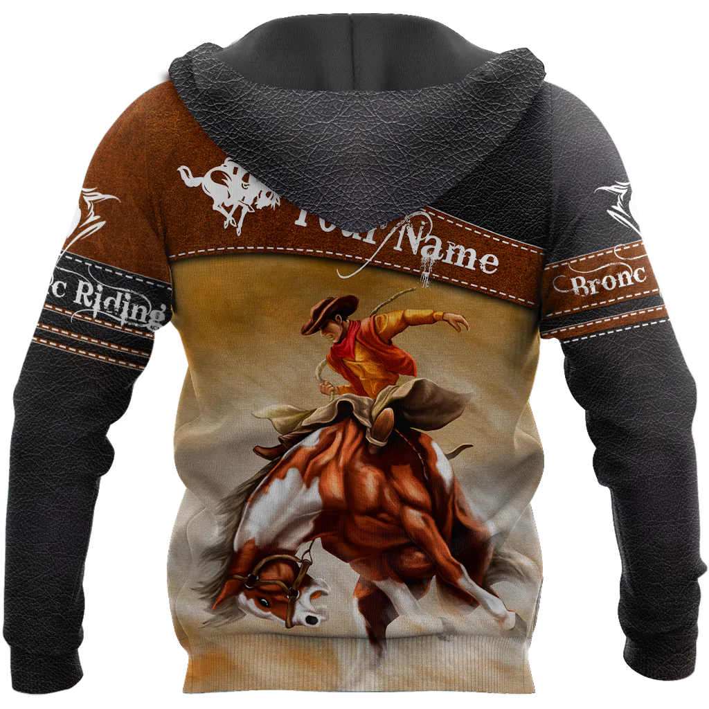 Custom Name Rodeo Hoodie Bronc Riding Horse Hoodie/ Gift For Horse Lovers