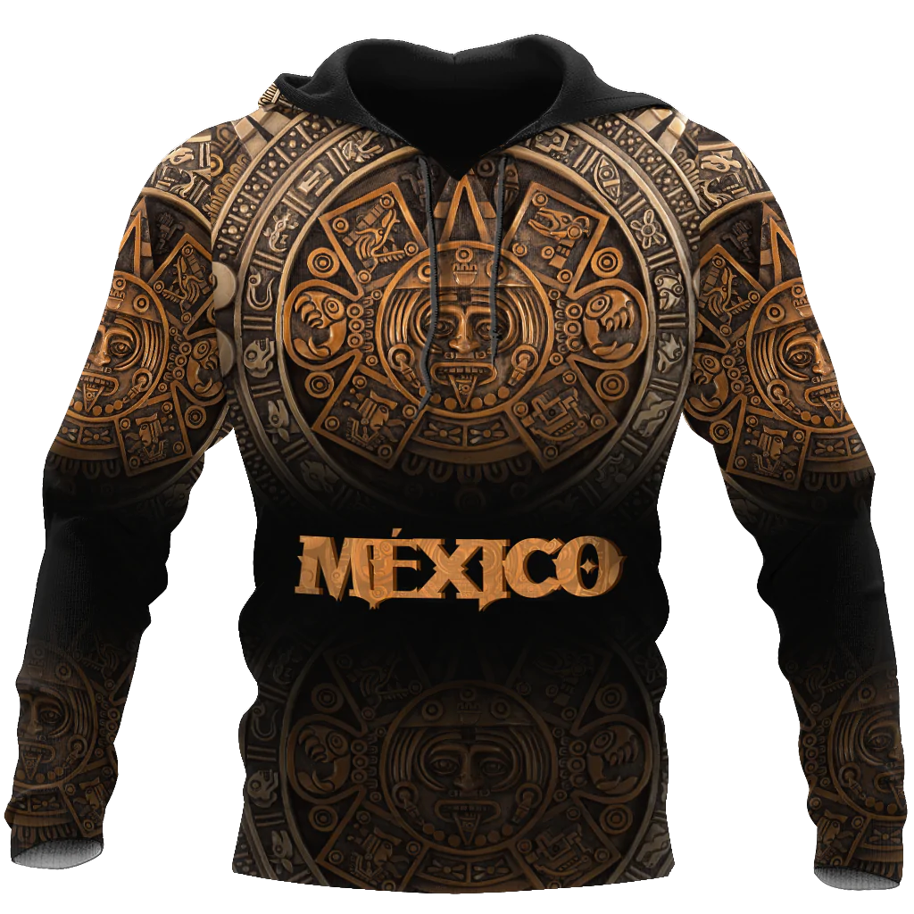 Aztec Mexico Hoodie Men/ Aztec Printed Hoodie/ Aztec Hoodie Mens Aztec Hoodie