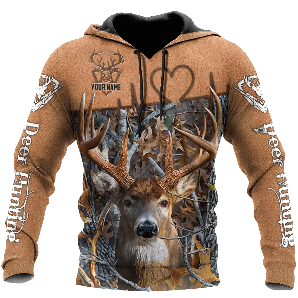 Custom Name Deer Hunting Hoodies For Men And Women/ Hunting Hoodie Adults/ Hunter Birthday Gift