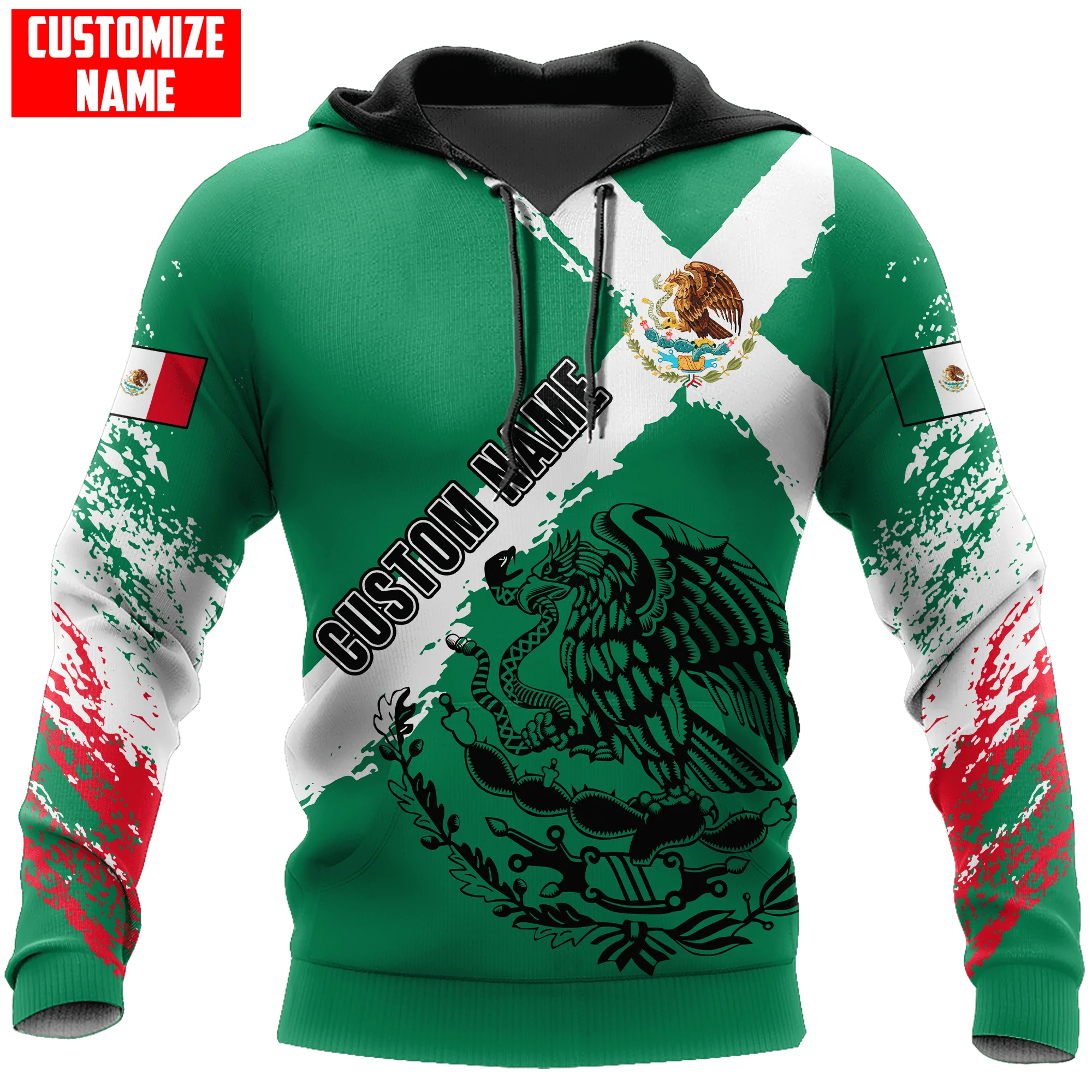 Personalized Mexico Dust 3D All Over Printed Unisex Hoodie/ Mexican Hoodie For Him Her/ Mexico Gift